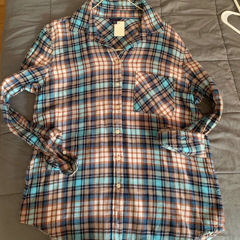 Flannel bundle red Hollister blue Aeropostale